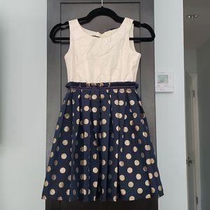 Gorgeous‎ girls Navy and Goldnformal dress
